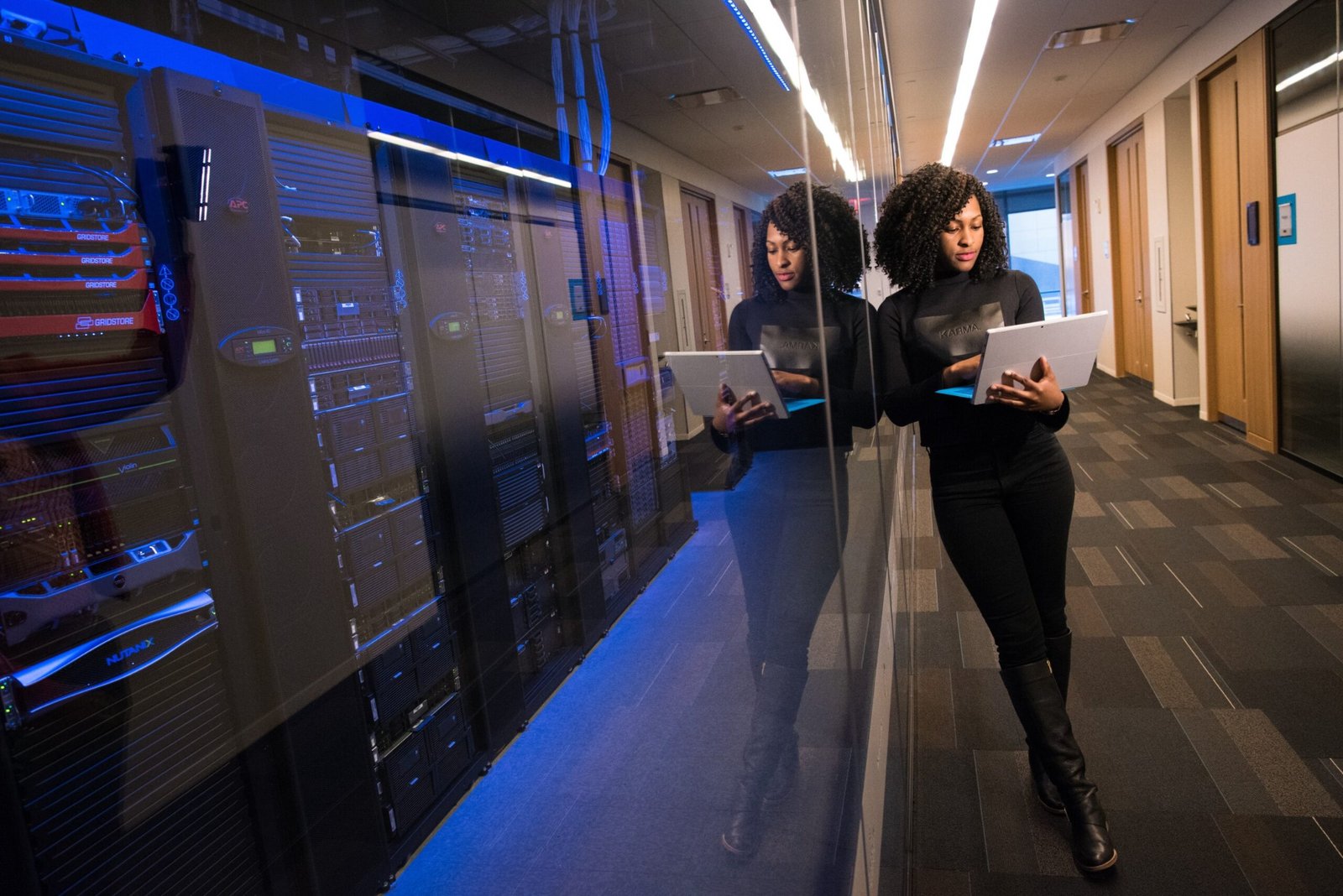 Community professionals in a technology facility